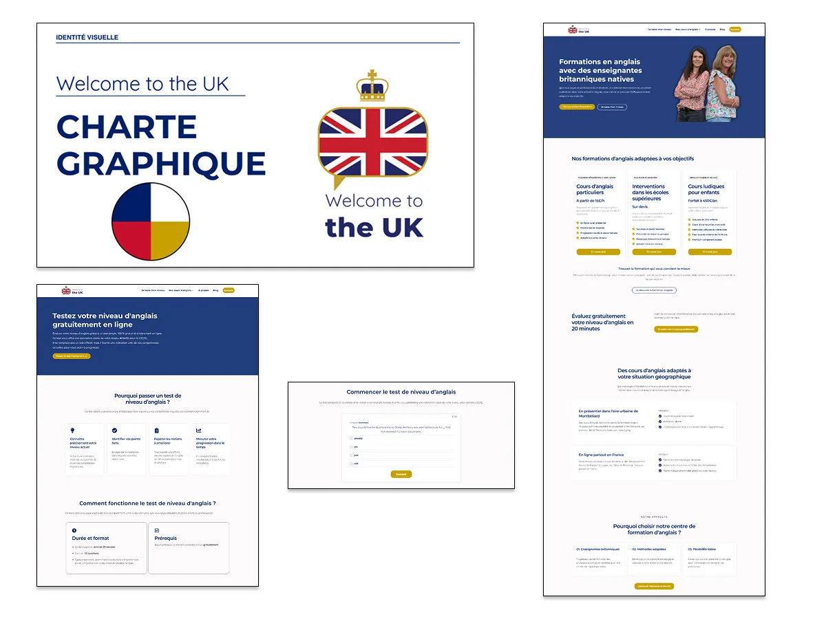 Welcome to the UK - site web et identité visuelle